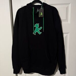 Ampelmann Berlin Men’s Demonstrant Organic Cotton Hoodie, Black, Men Size L